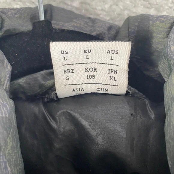 New Balance Jacket Mens L Camo Puffer Full Zip Lightweight Coat Outdoors - Picture 7 of 10